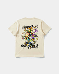 Camiseta Where Our Pizza Big Back Regular Basic Beige