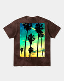 Camiseta Tropical Dusk Big Back Oversize Acid Marron