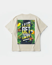 Camiseta Let S Get Away Big Back Oversize Basic Beige