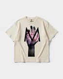 Camiseta Hands M Big Front Oversize Basic Beige