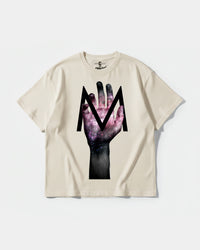 Camiseta Hands M Big Front Oversize Basic Beige