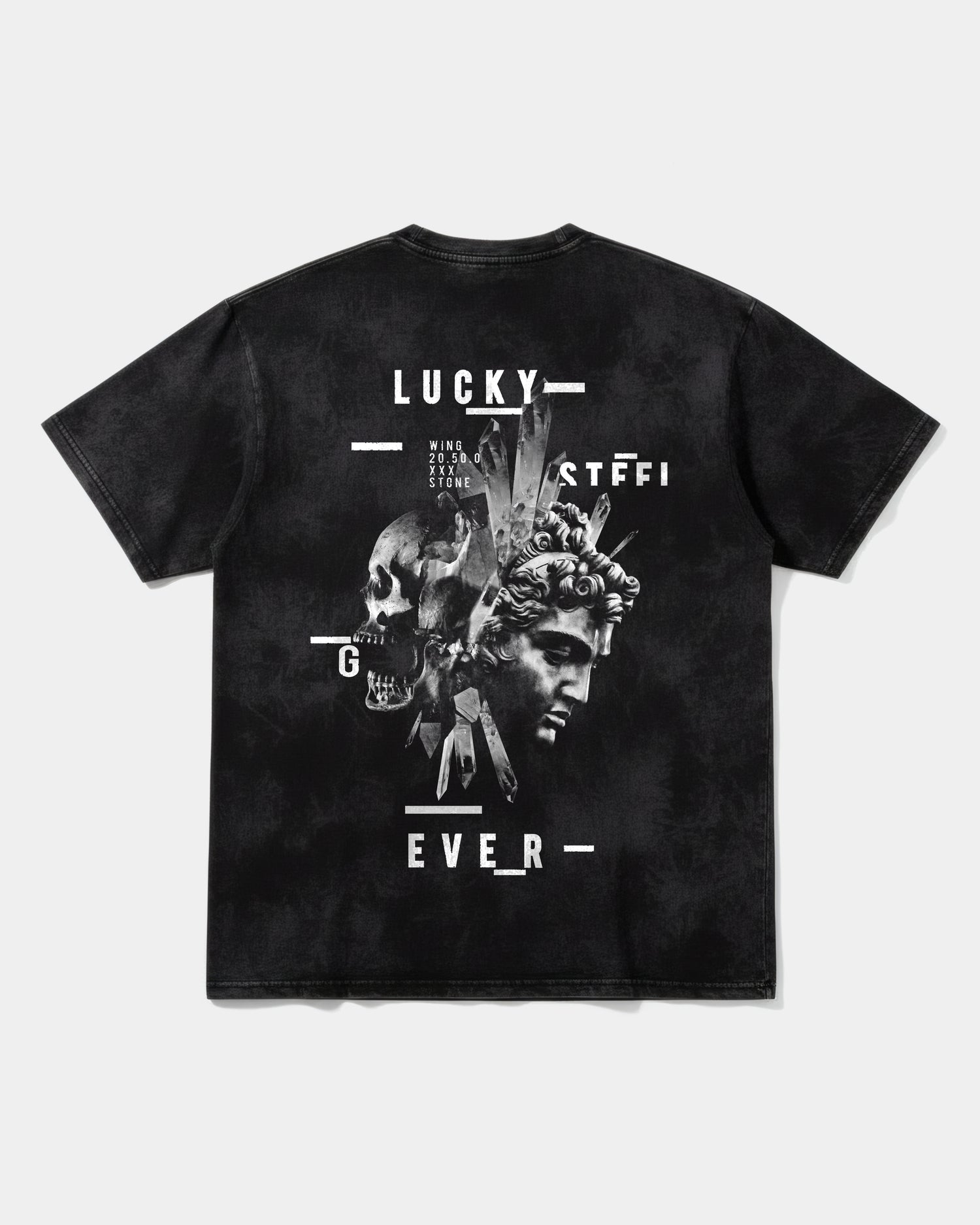 Camiseta Lucky Big Back Oversize Acid Negro