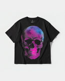 Camiseta Space Skull Big Front Oversize Basic Negro