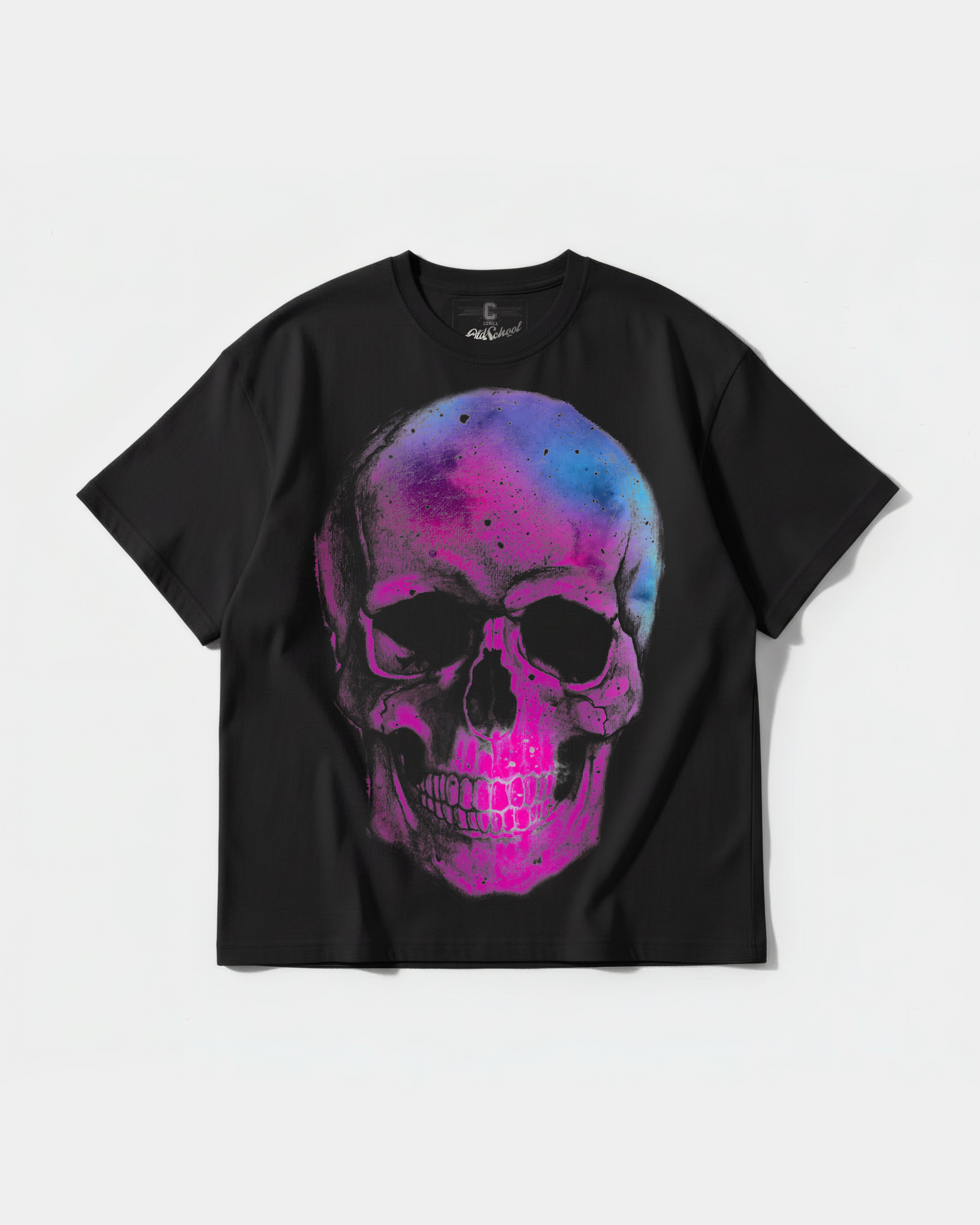 Space Skull Big Front Oversize Basic T-shirt