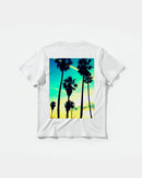 Camiseta Tropical Dusk Big Back Regular Basic Blanco