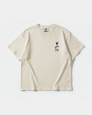 Camiseta Robot Girl Pocket Front Oversize Basic Beige
