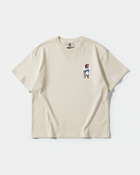 Camiseta Robot Girl Pocket Front Oversize Basic Beige