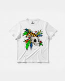Camiseta Tiger Skull Big Front Regular Basic Blanco