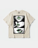 Camiseta Green Kisses Big Front Oversize Basic Beige
