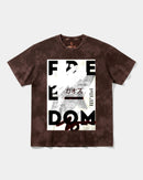 Camiseta Freedom Big Front Oversize Acid Marron