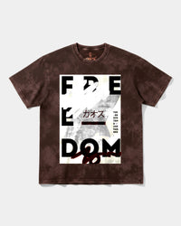 Camiseta Freedom Big Front Oversize Acid Marron