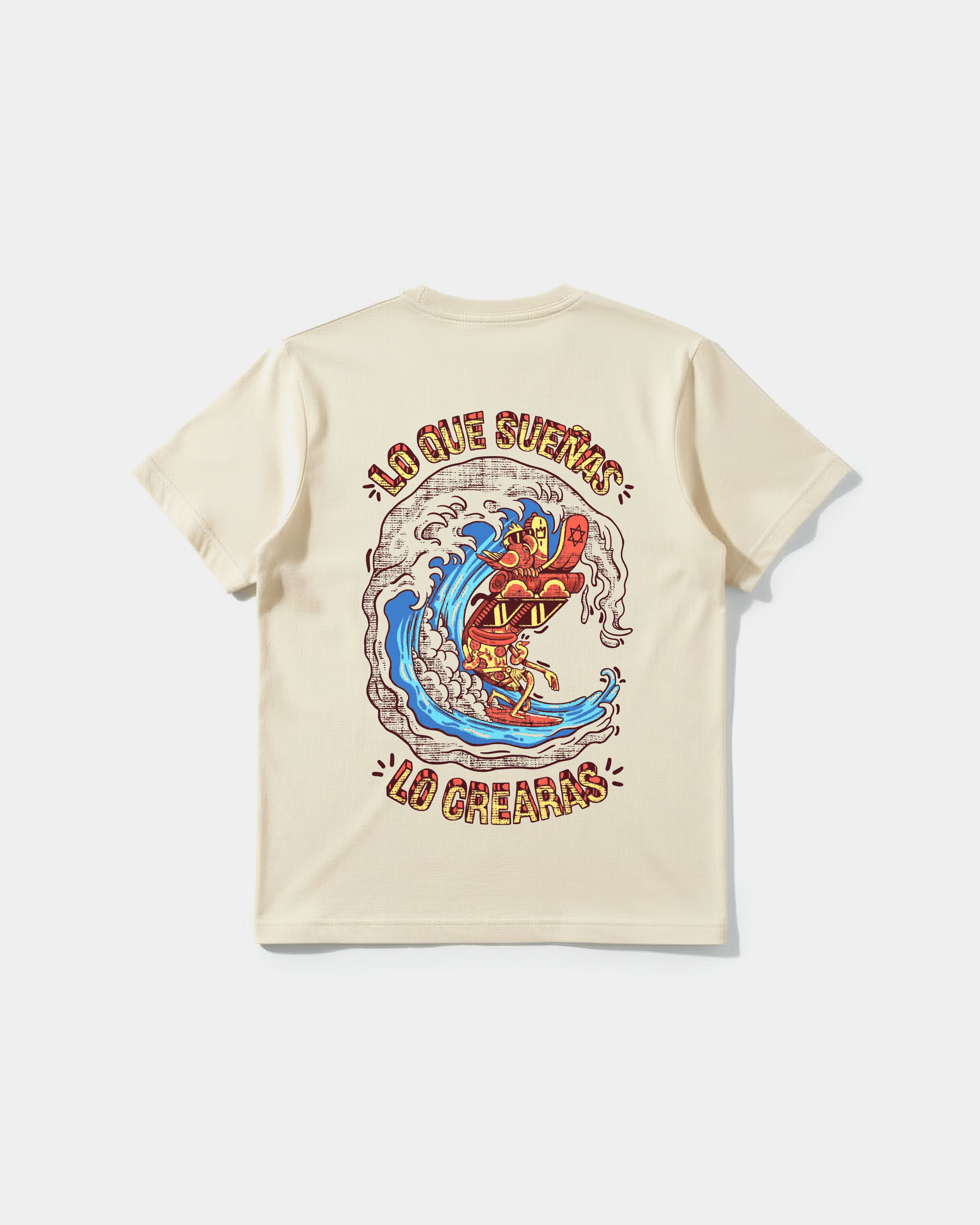 Camiseta Pizza Surf Pocket Espalda Regular Basic