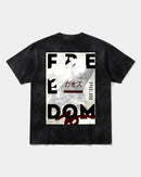 Camiseta Freedom Big Back Oversize Acid Negro