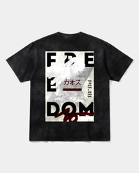 Camiseta Freedom Big Back Oversize Acid Negro