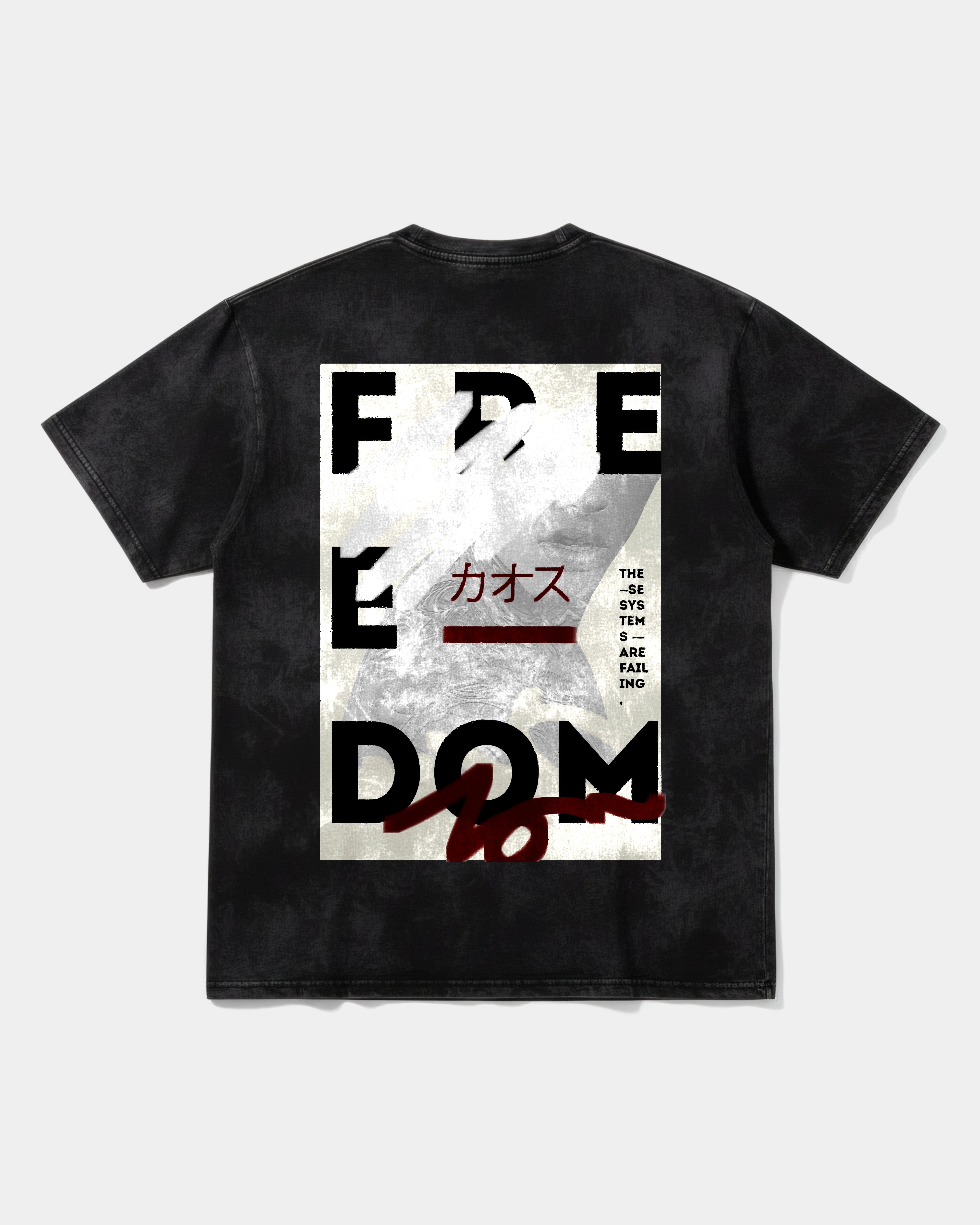 Camiseta Freedom Big Back Oversize Acid