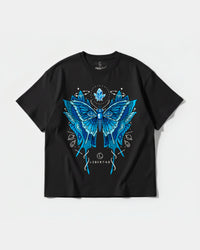 Camiseta Libertad White Big Front Oversize Basic Negro