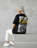 Modelo mide 1,64m y usa talla S