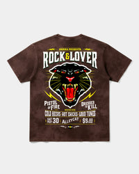 Camiseta Rock And Lover Big Back Oversize Acid Marron