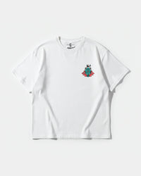 Camiseta Oso Con Gorra Pocket Front Oversize Basic Blanco