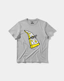 Camiseta Pizza Geek Big Front Regular Basic Gris