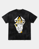 Camiseta Iluminati Hand Big Back Oversize Acid Negro