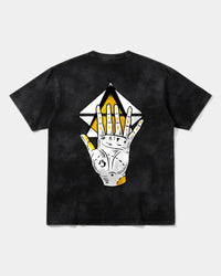 Camiseta Iluminati Hand Big Back Oversize Acid Negro