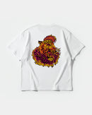 Camiseta Punk Leopard Big Back Oversize Basic Blanco
