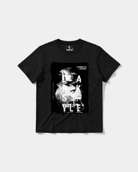 Camiseta Golden Night Big Front Regular Basic Negro