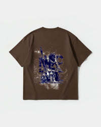 Camiseta Poseidon Big Back Oversize Basic Marron
