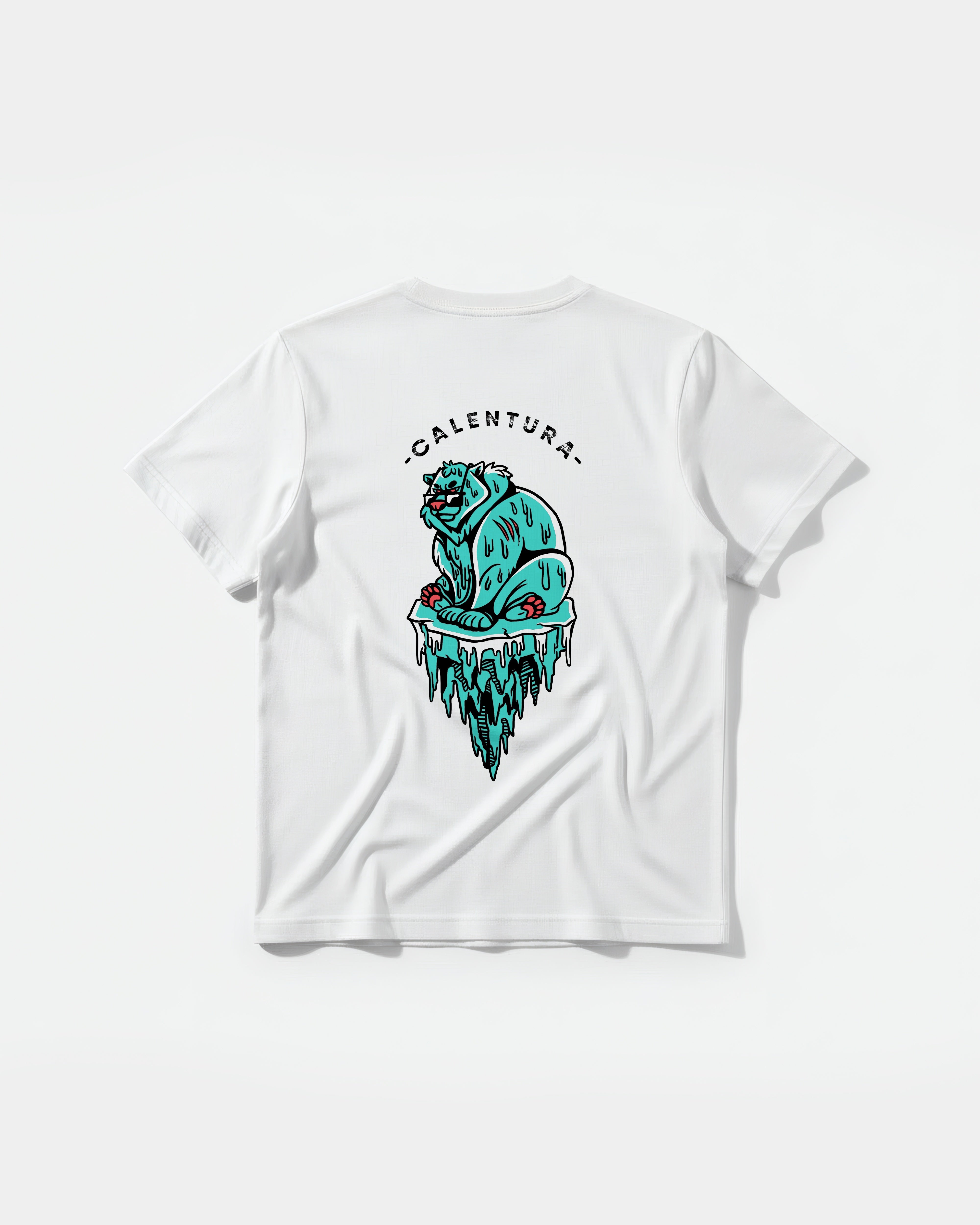 Camiseta Calentura Oso Polar Big Back Regular Basic Blanco