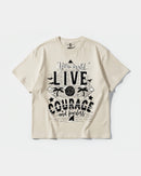 Camiseta You Must Live Big Front Oversize Basic Beige