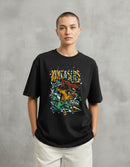 Modelo mide 1,74m y usa talla M