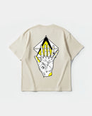 Camiseta Iluminati Hand Big Back Oversize Basic Beige
