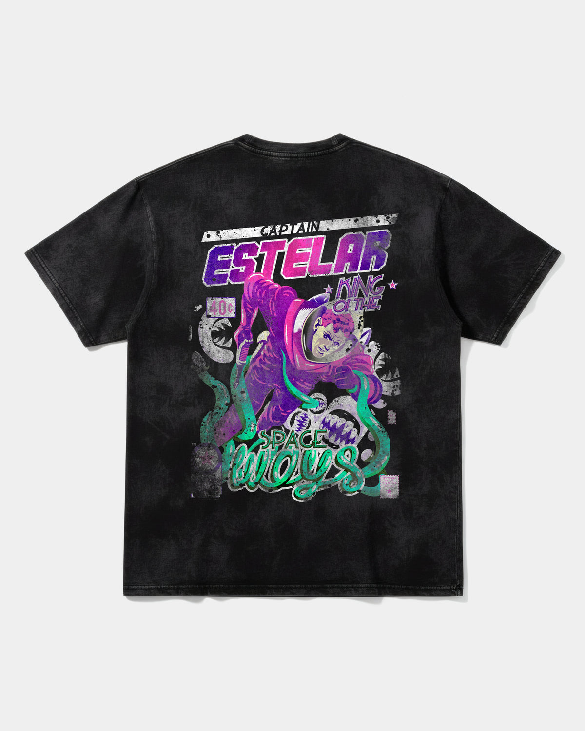 Camiseta Cubica Estelar Big Back Oversize Acid