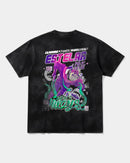 Camiseta Cubica Estelar Big Back Oversize Acid Negro