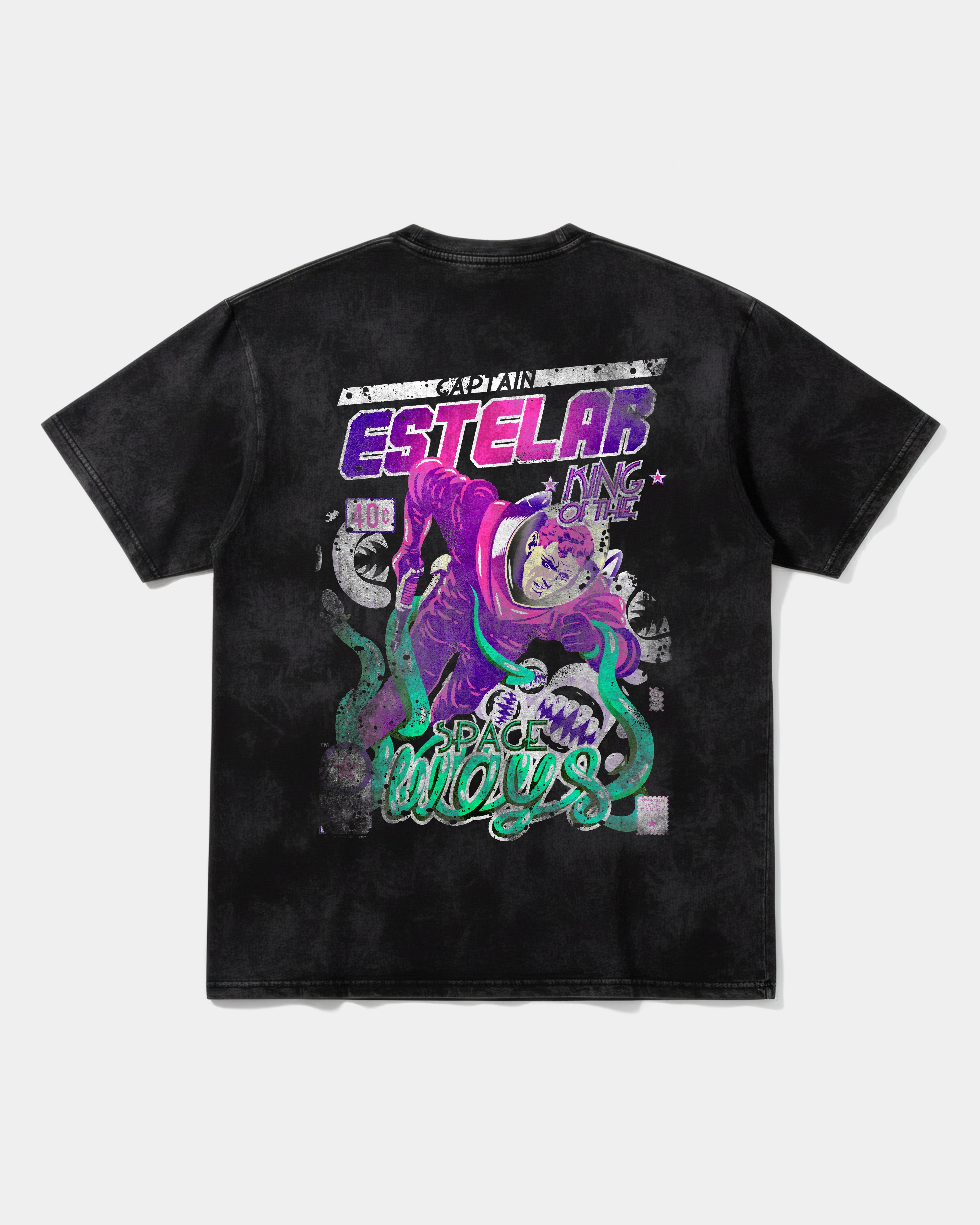 Camiseta Cubica Estelar Big Back Oversize Acid