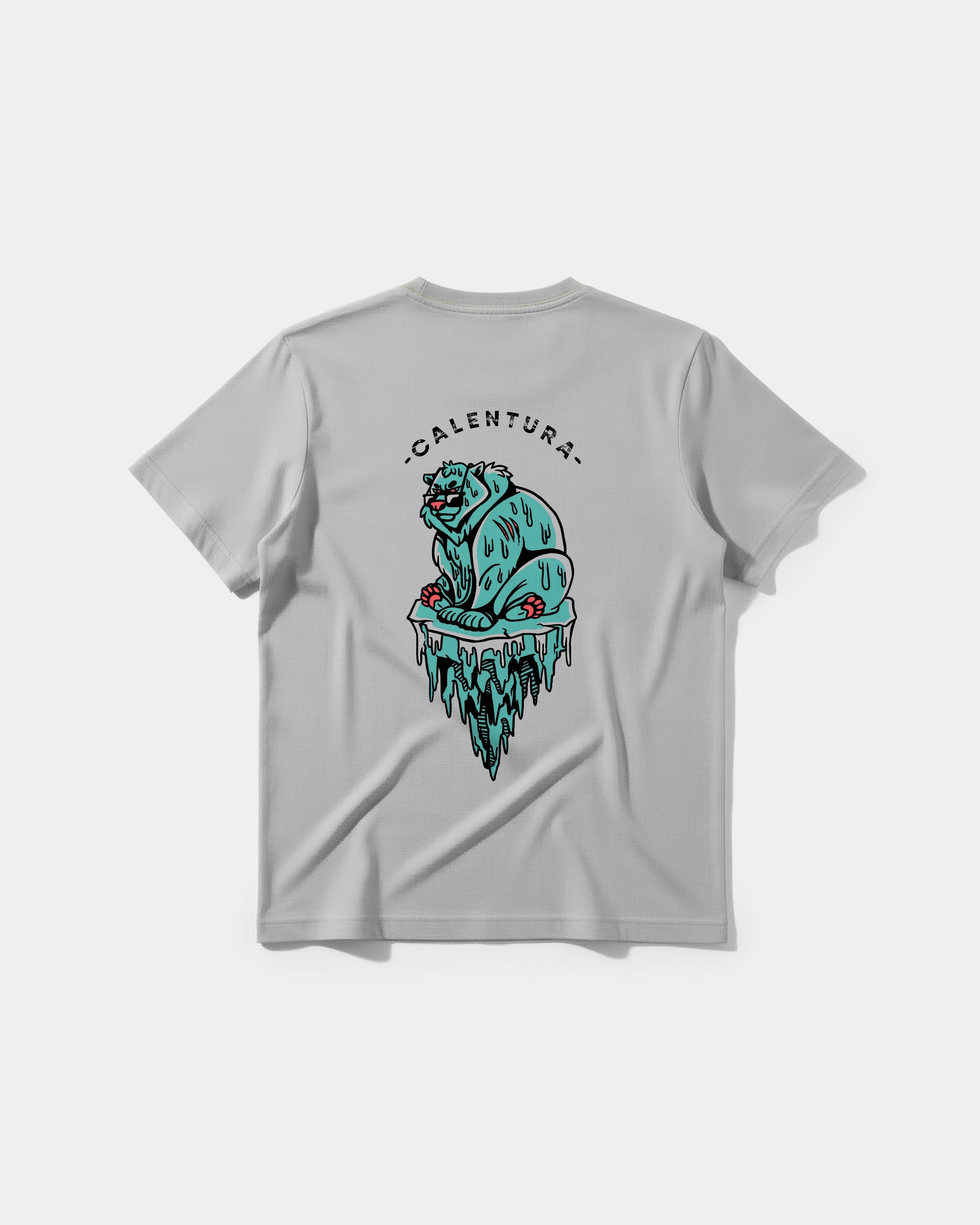 Camiseta Calentura Oso Polar Big Back Regular Basic Gris