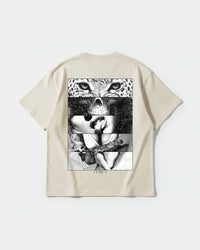Camiseta Panter Skull Big Back Oversize Basic Beige