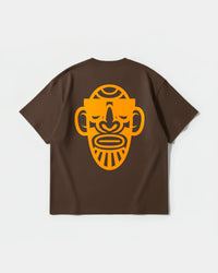 Camiseta Icono Africano Big Back Oversize Basic Marron