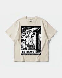 Camiseta Hero Of The Wave Big Front Oversize Basic Beige