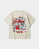 Camiseta Wasting Time 777 Big Back Oversize Basic Beige