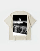 Camiseta Dark Risk White Big Back Oversize Basic Beige