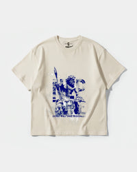Camiseta Poseidon Big Front Oversize Basic Beige