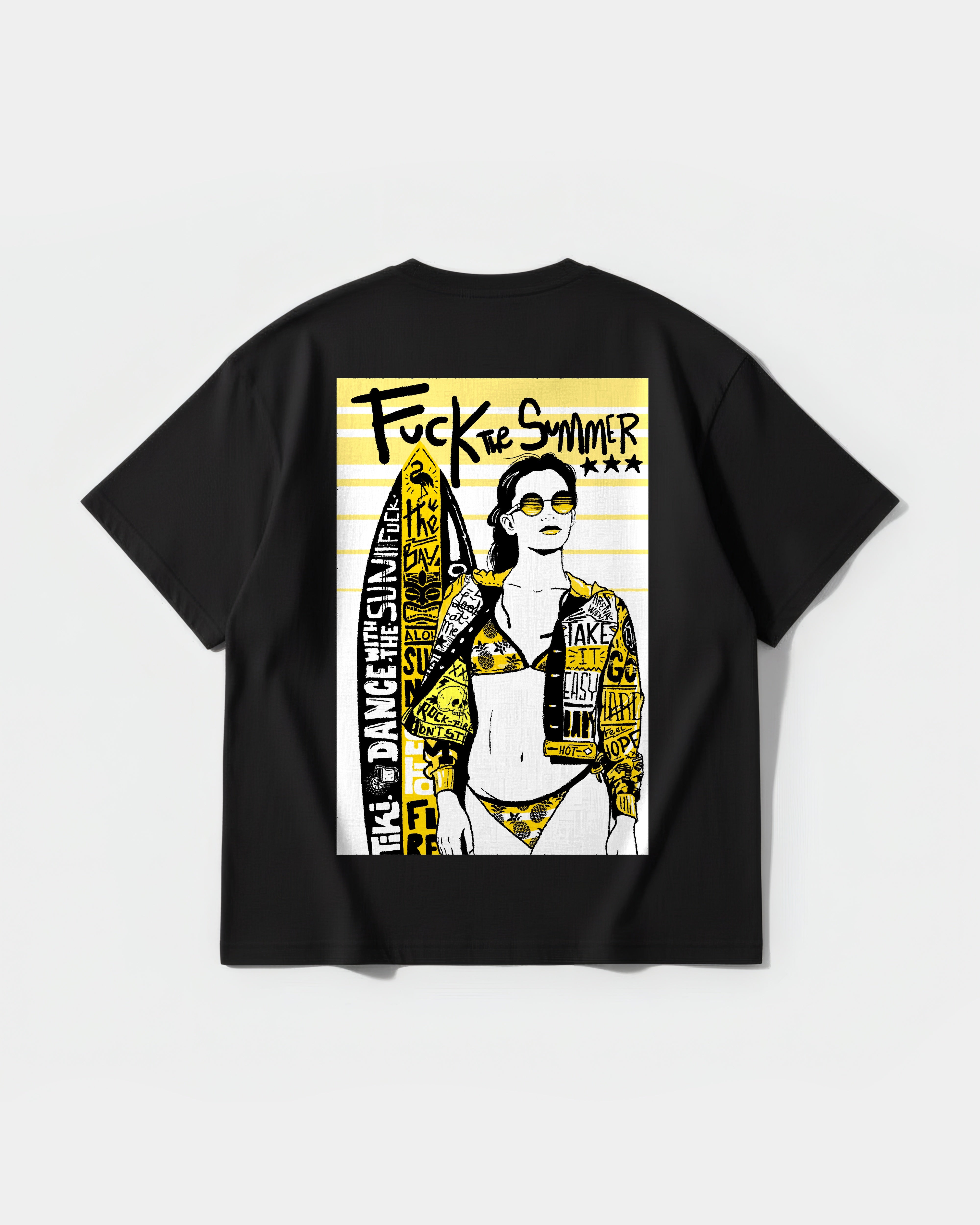 Camiseta Fuck The Summer Big Back Oversize Basic