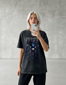 Modelo mide 1,64m y usa talla S