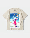 Camiseta Life Is Pleasant Big Front Oversize Basic Beige