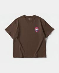 Camiseta Rise In Hell Big Front Oversize Basic Marron
