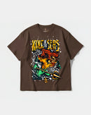 Camiseta King Of Seas Big Front Oversize Basic Marron
