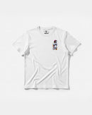 Camiseta Robot Girl Pocket Front Regular Basic Blanco