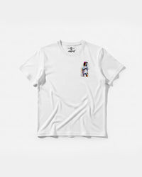 Camiseta Robot Girl Pocket Front Regular Basic Blanco